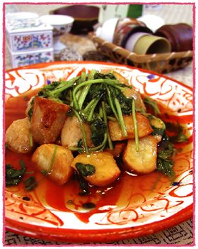 ご飯のお焼き葱ミソのせ