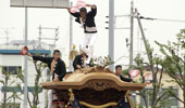 大阪 岸和田だんじり祭り試験曳きと銘菓「村雨（むらさめ）」